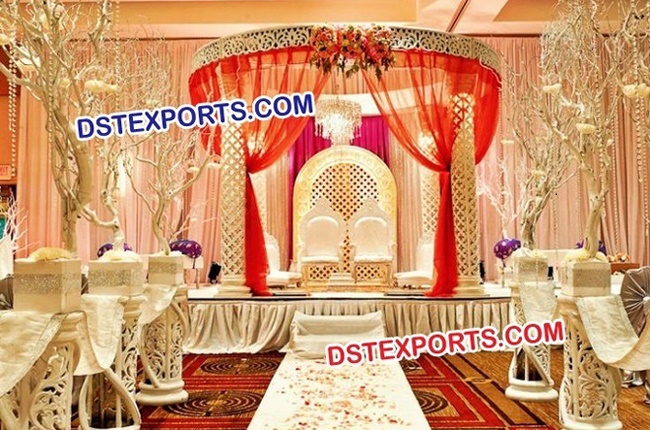 Wedding Fiber Carved Kite Pillar Mandap