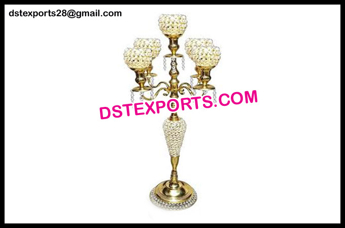 Gold Crystal Wedding Candelabra