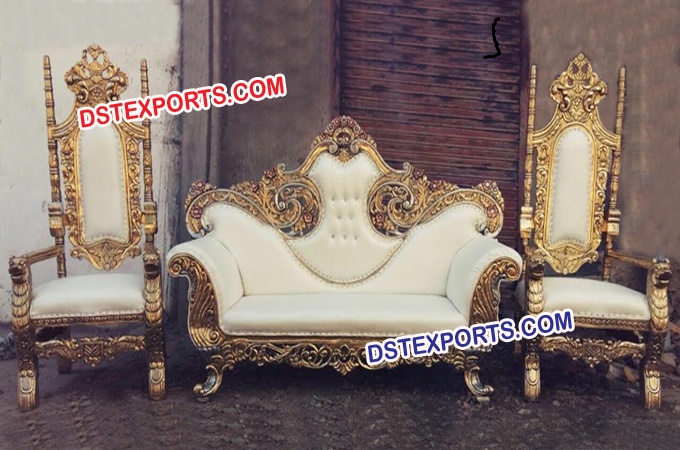 Golden Maharaja Brass Metal Sofa Set