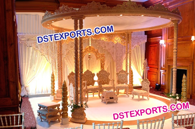 Indian Wedding Wooden Spiral Mandap