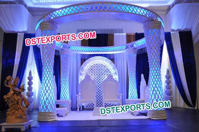 Indian Wedding Plazo Crystal Mandap