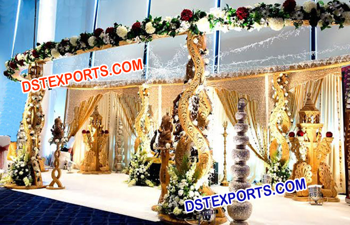 Indian Wedding Wooden Handicraft Twist Mandap