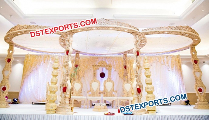 Wooden Wedding Carved Mandap