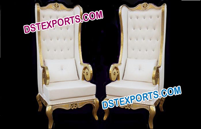 Wedding Brass Metal Big Boss Chairs