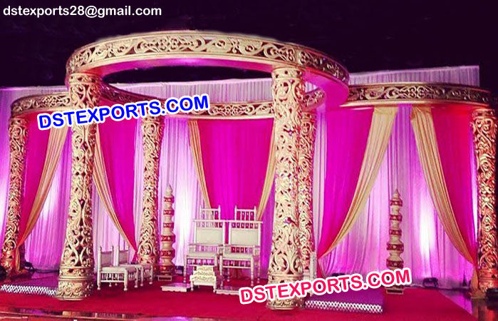 Designer Fiber Carved Wedding Mandap