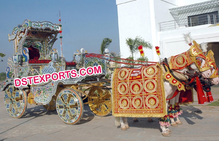 Indian Wedding Peacock Style Horse Buggy