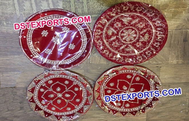 Shagun Thali Red Wedding Plate