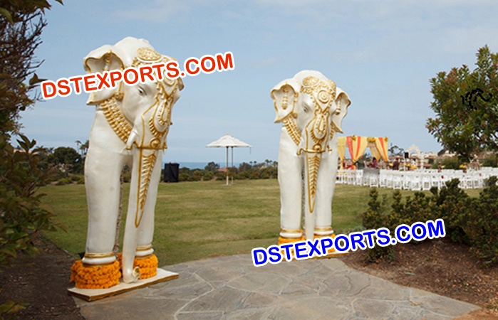 Fiber Elephants Statues for Wedding