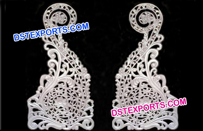 Paisley Style Wedding Silver Panel