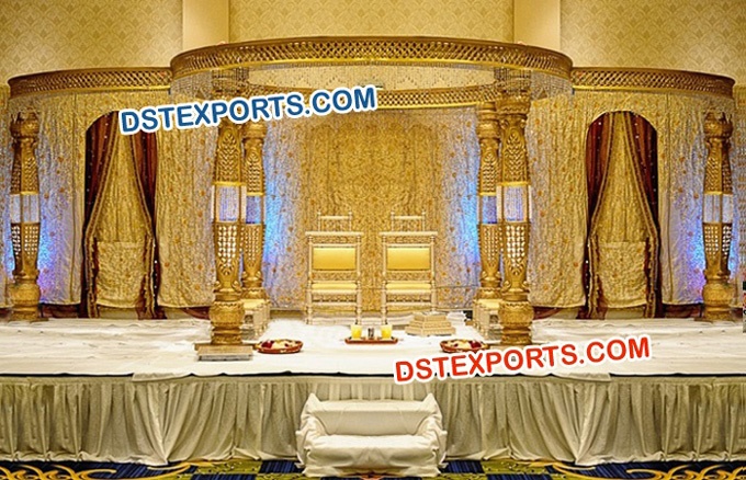 Fabulous Golden Crystal Mandap