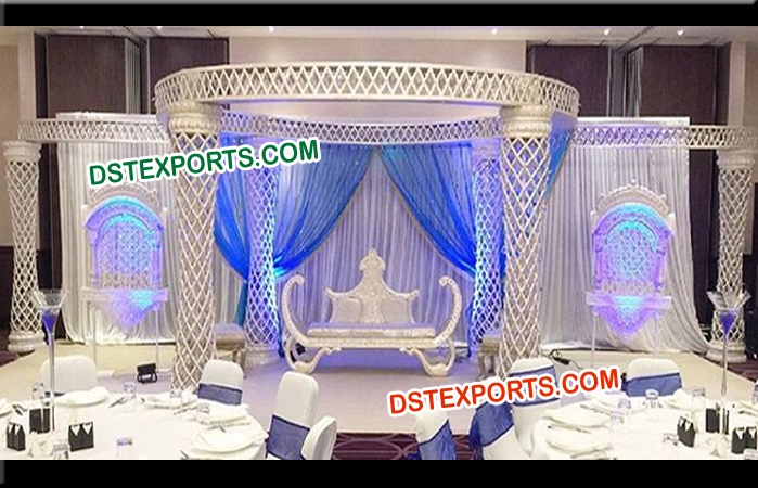 Kite Jali Fiber Pillars Mandap