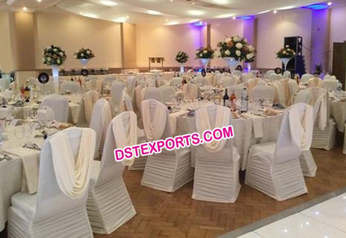 Wedding White Hall Chair Covers