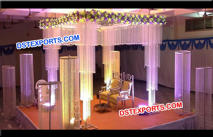 Beautiful Hanging Crystal Mandap