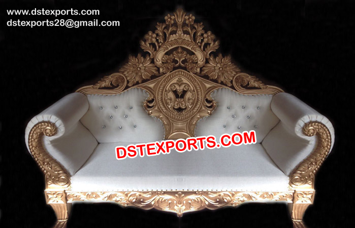 Heavy Carved Maharaja Sofa