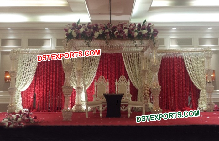 Elegant Fully Crystal Wedding Mandap