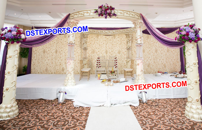 South Indian Wedding Fiber Crystal Mandap