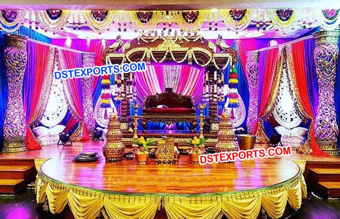 South Indian Fiber Carved Mandap