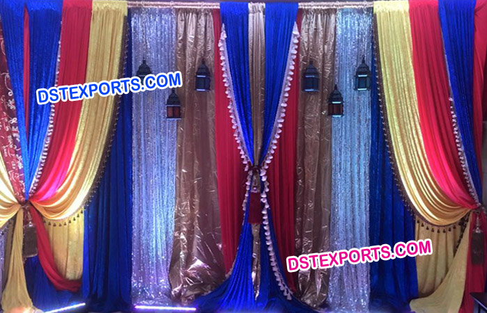 Gorgeous Wedding Sequin Mandap Backdrop