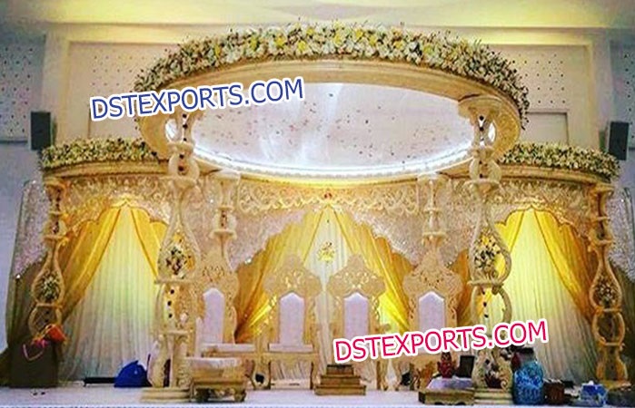 Hand Made Wedding Wooden Carved Mandap