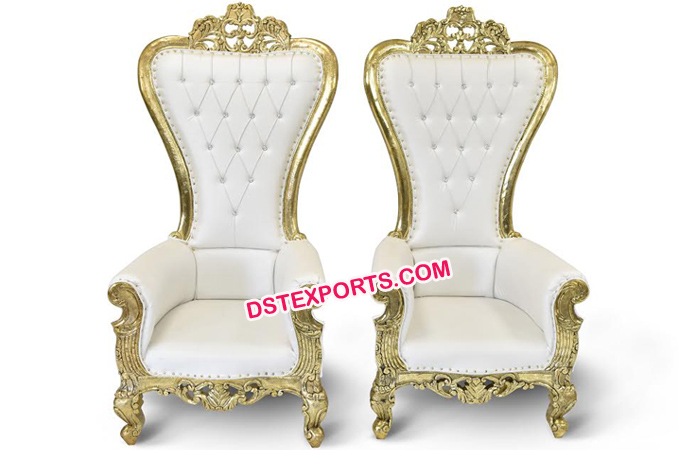 High Back Gold Throne Chairs