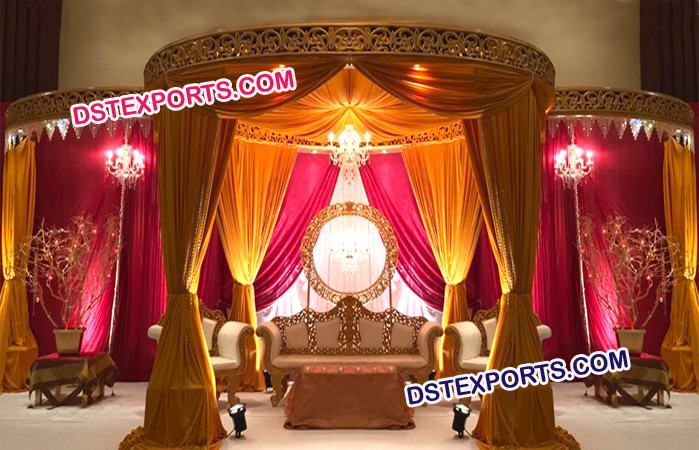 Indian Wedding Drapes Mandap