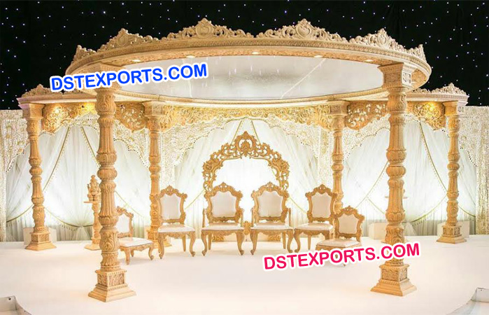 Elegant Wooden Wedding Mandap