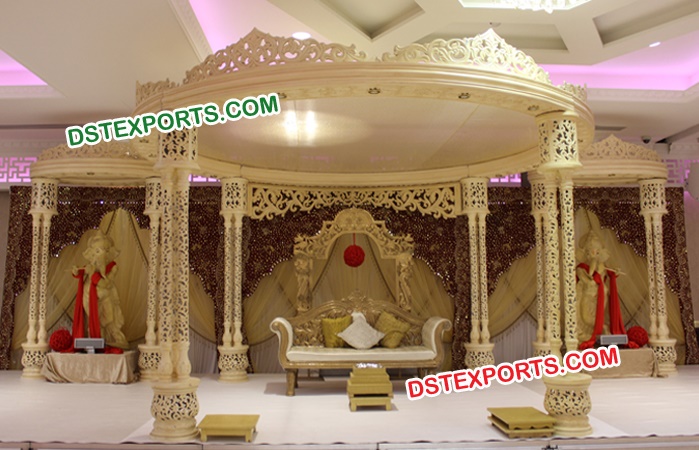 Triple Pole Wedding Mandap