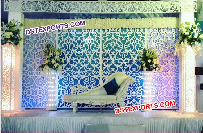 Wedding Wooden Jali Backdrop Panel