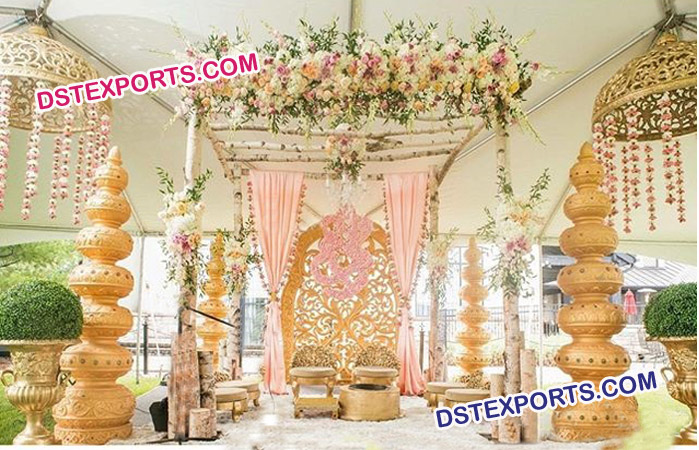 Wedding Mandap Decoration Fiber Pot Pillar