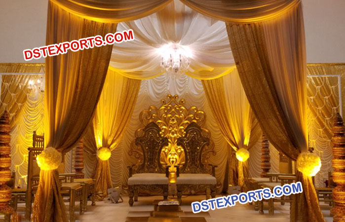 Indian Wedding Wooden Mandap Chairs