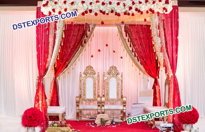 Wedding Mandap Bride Groom Chairs