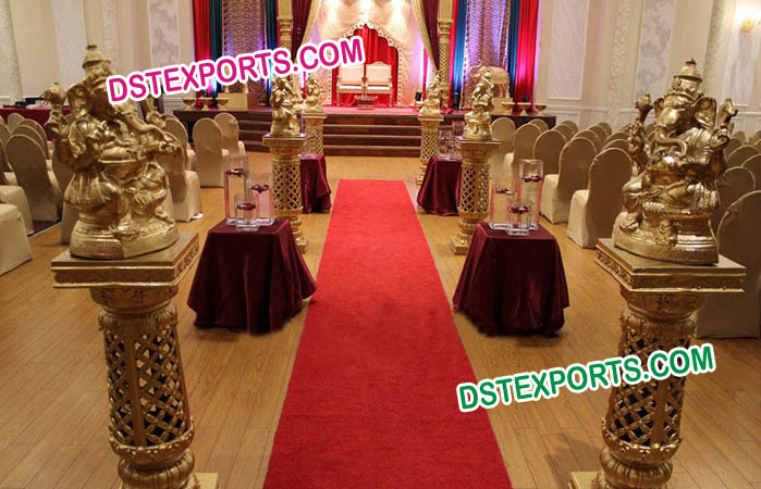 Indian Wedding Fiber Pillars