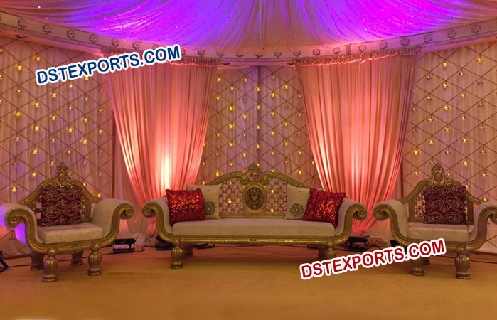 Wedding Wooden Carved Sofa Sets