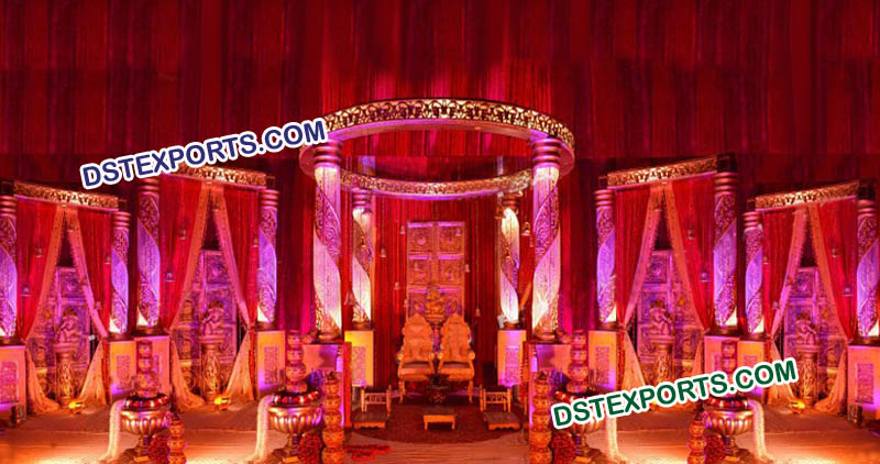 Beautiful Indian Crystal Fiber Wedding Mandap