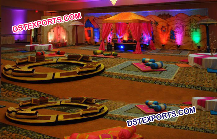 Indian Style Sangeet Mehandi Decorations