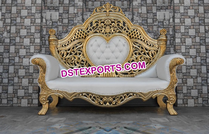 Wedding Golden Elegant Couple Sofa