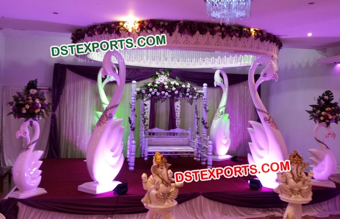 South Indian Wedding Swan Mandap