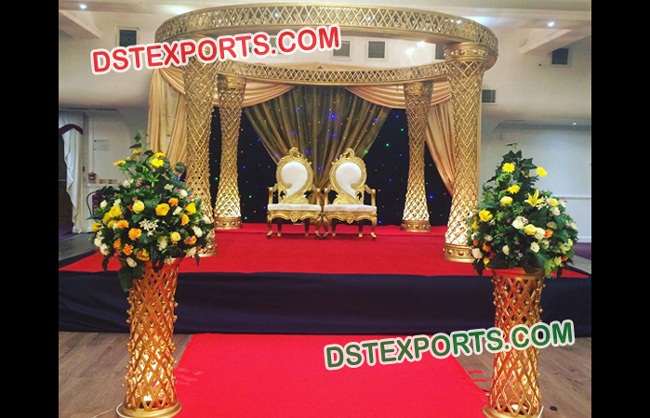 Diamond Cut Pillars Ceremony Mandap