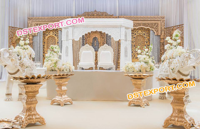 Haveli Style Fiber Wedding Mandap Decoration