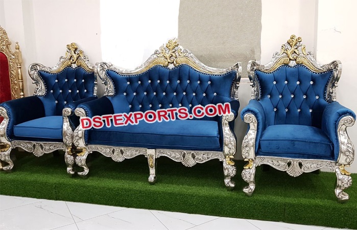 Silver Gold Sofa Set For Muslim Wedding