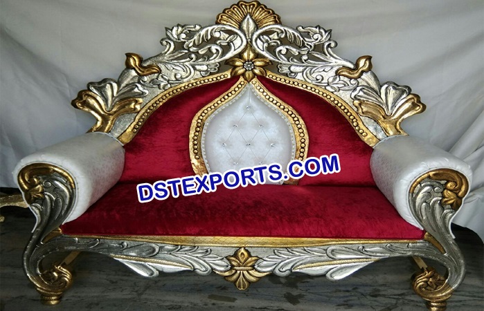 Golden Silver Sofa For Indian Wedding