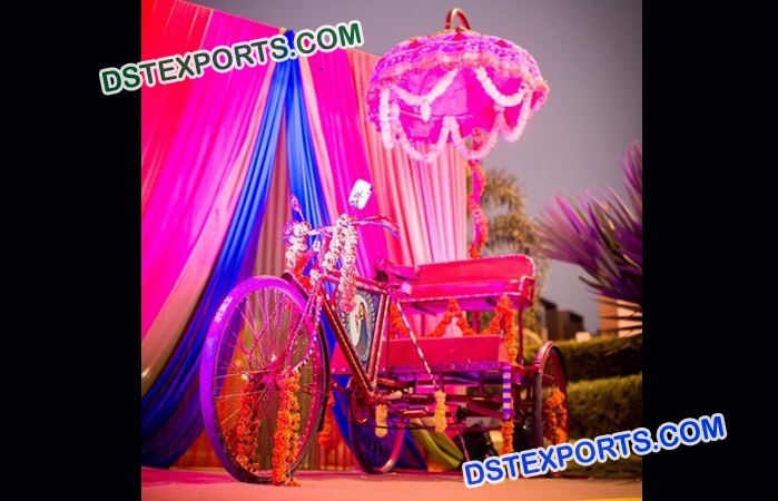 Entry For Bridal With Decorated Rickshaw