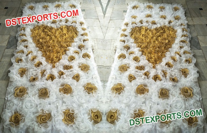 Love Heart Style Wedding Flower Backdrop
