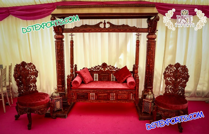 Beautiful wooden jhula for wedding