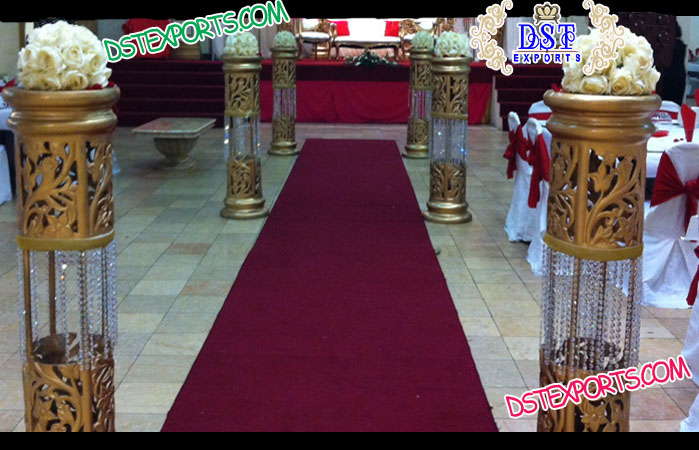 Acrylic Asian wedding Walk Way Columns