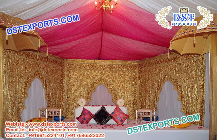 Arch Style Backdrop Curtains for Muslim Nikah