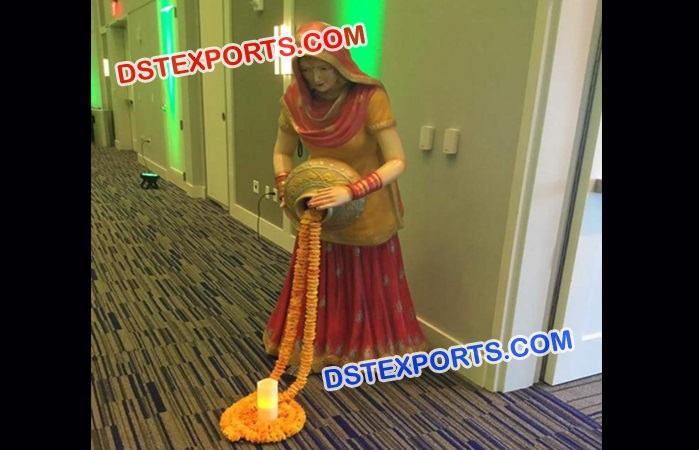 Punjabi Lady Entrance Fiber Statue