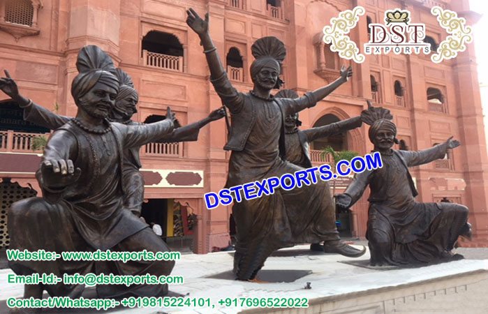 Punjabi Bhangra Boys Fiber Statue