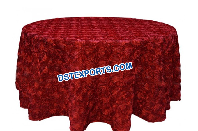 Buy Round Rossy Red Table Clothes