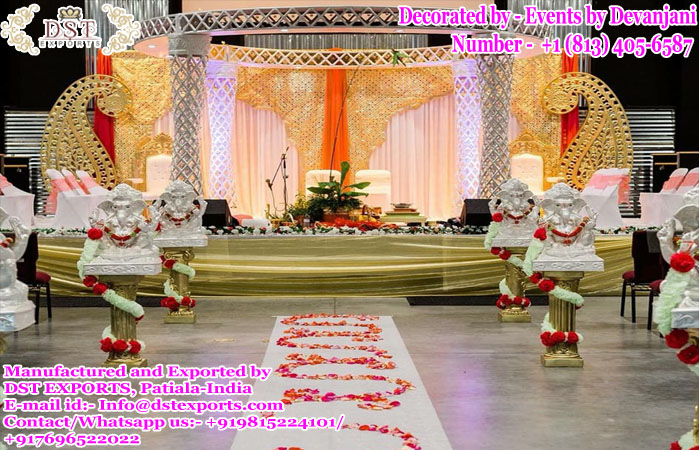 Latest Round Fiber Mandap Set USA